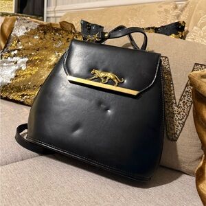 Vintage Black and Gold Backpack